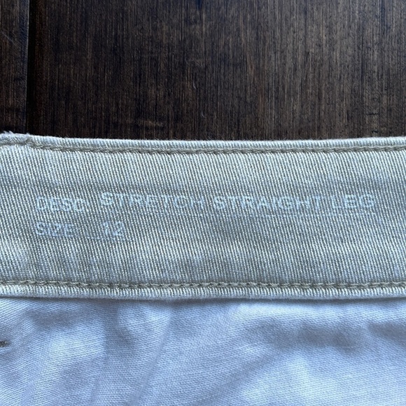 Liz Claiborne stretch straight leg  simmer Jeans, cream, size 12​​​ - Picture 4 of 7